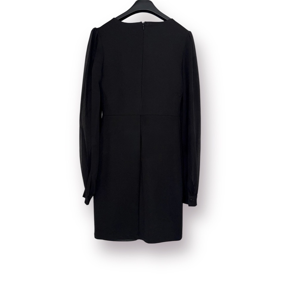 🛍️SALE🛍️ Lulu’s Long Sheer Sleeves Black Dress - Picture 5 of 9